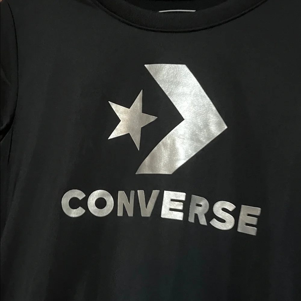 Converse Black Dress with Silver Logo and Side Stripe
